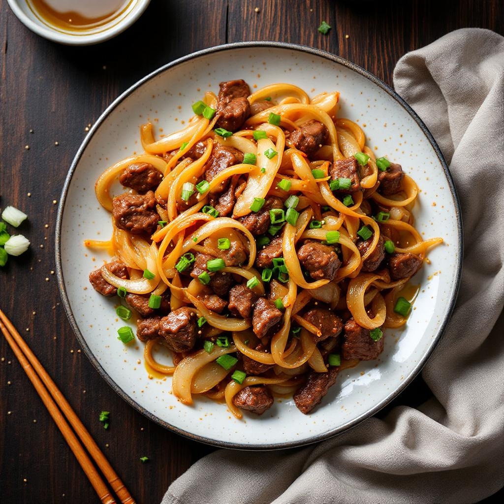 Beef Onion Stir Fry