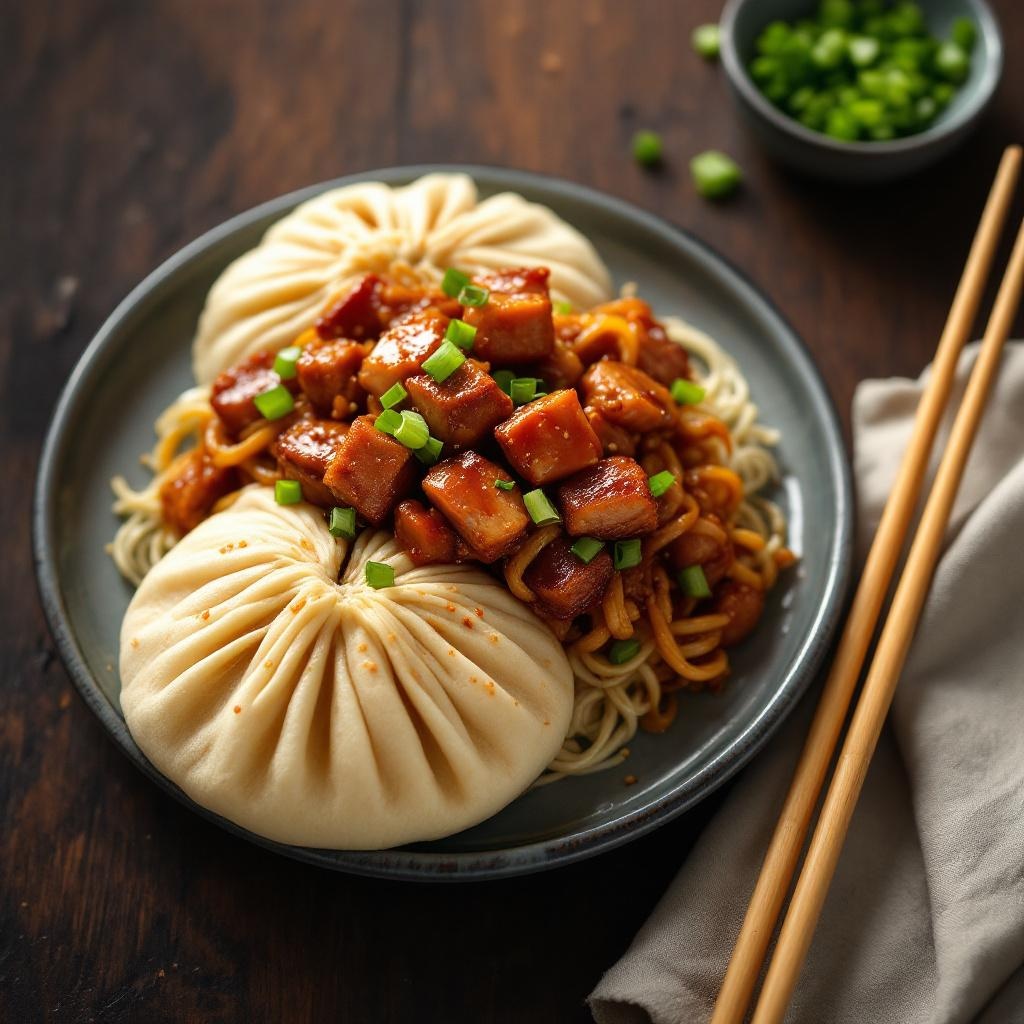 Char Siu Bao fluffy steamed BBQ pork bun