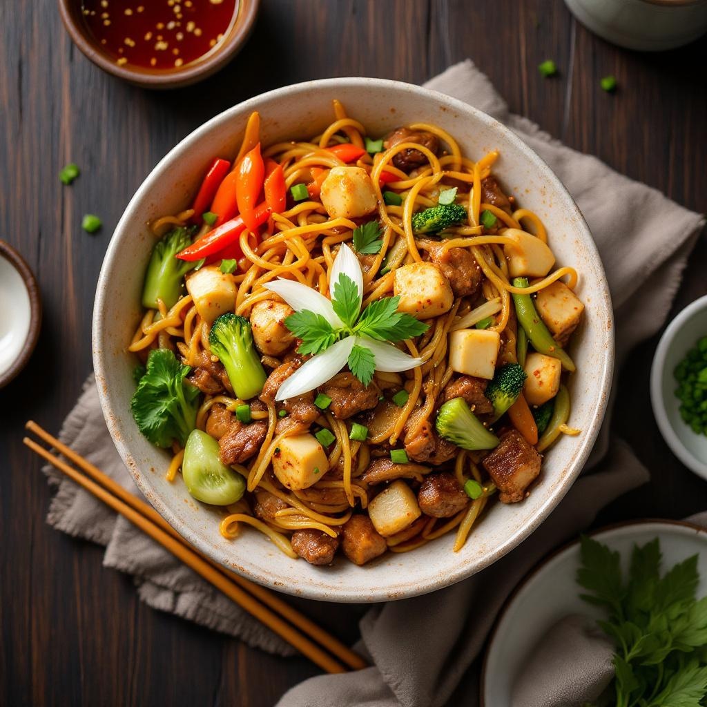 Sichuan hot pot with bubbling spicy chili oil broth