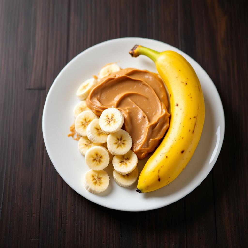 Banana with Almond Butter — BRAT diet upgrade, 200 calories, potassium-rich snack