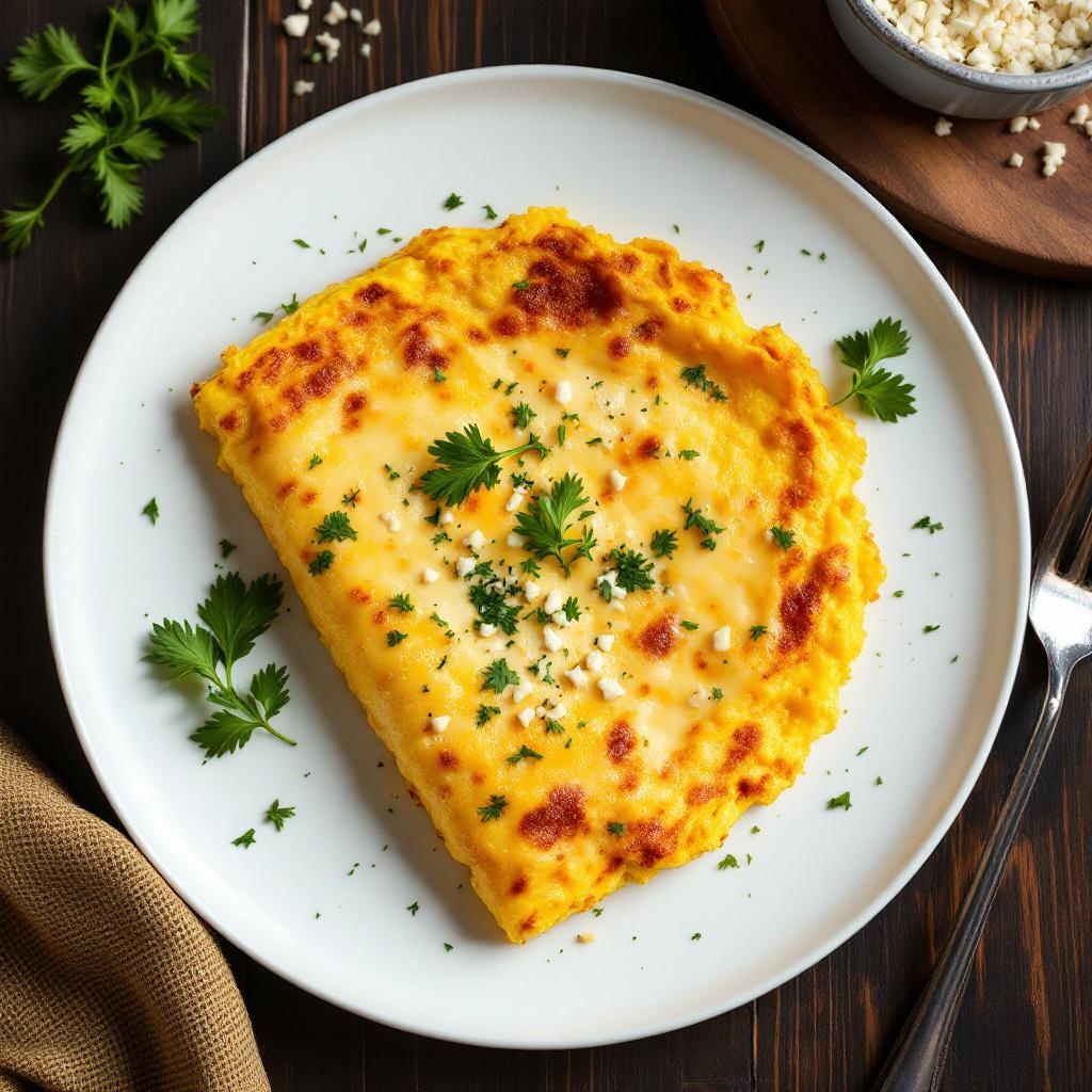 Three-Cheese Keto Omelette
