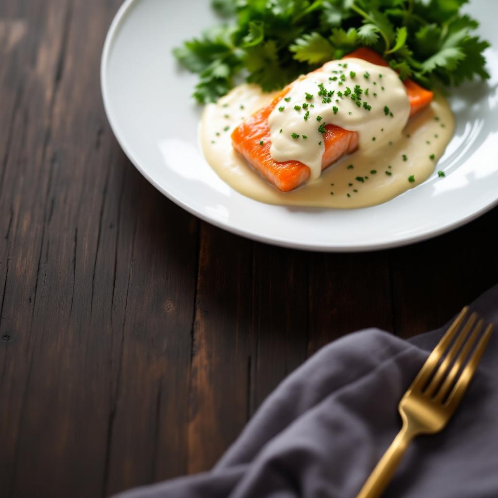 Salmon with Cream Cheese Sauce
