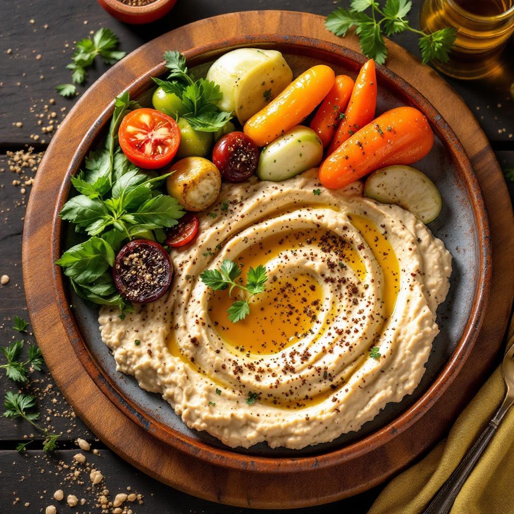 Hummus Plate with Vegetables