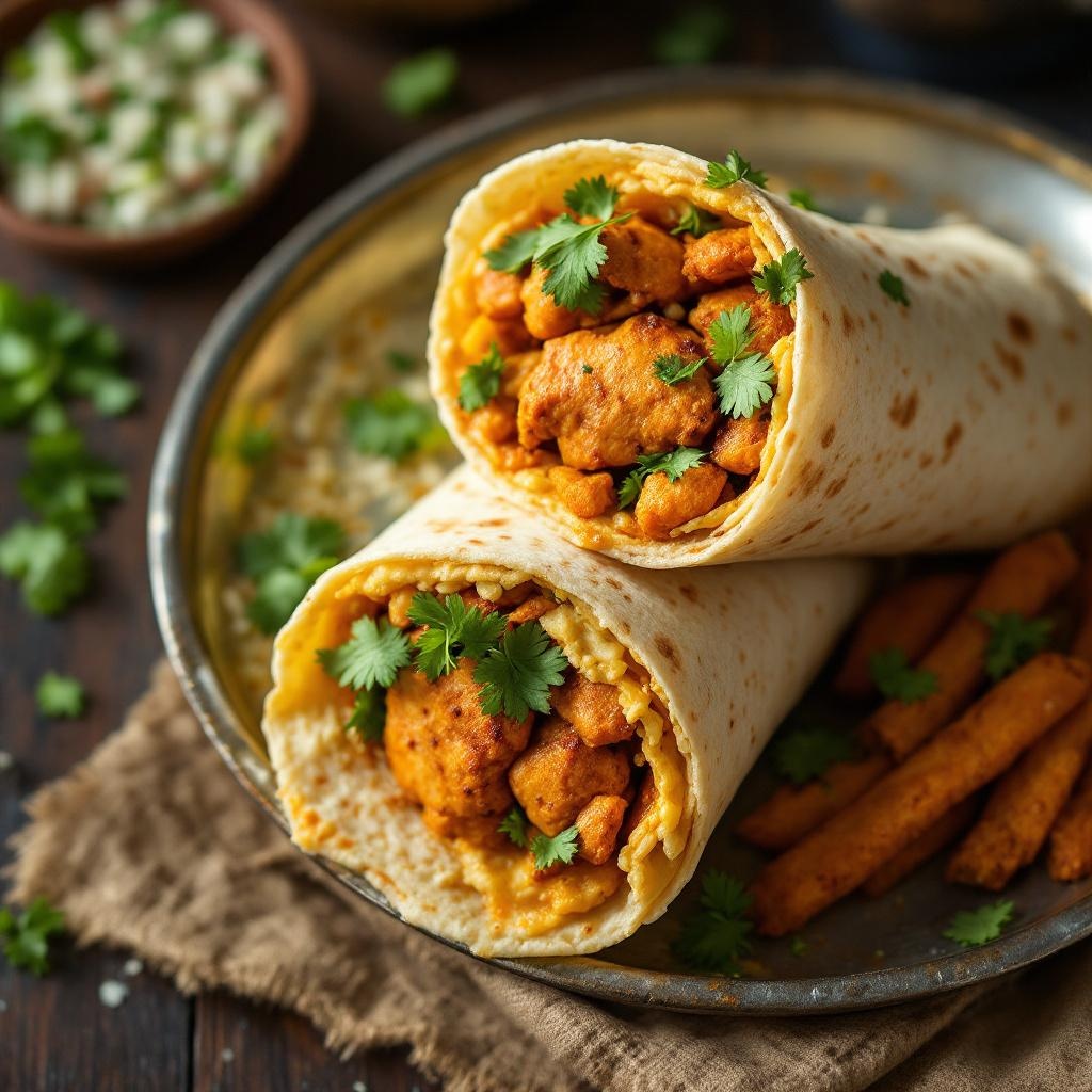 Quick Chicken Tikka Wrap