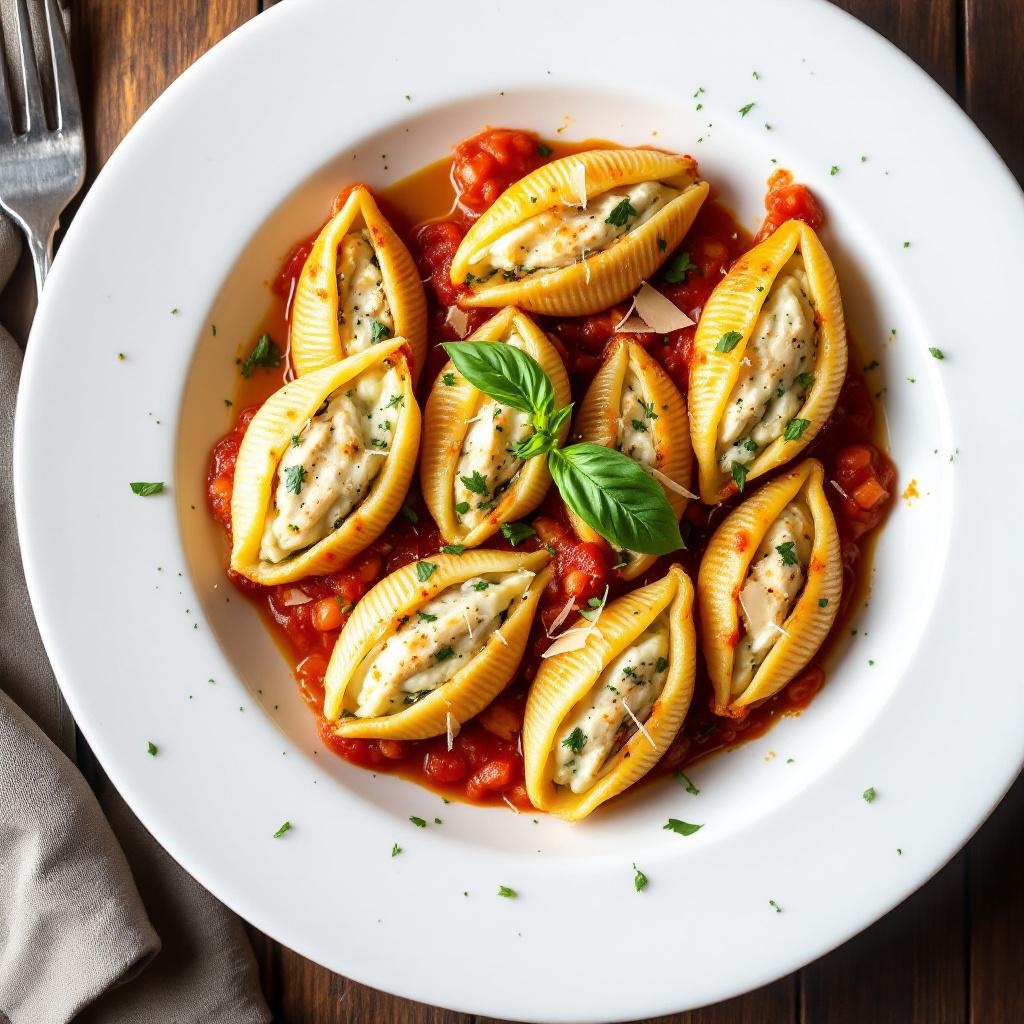 Tofu Ricotta Stuffed Shells
