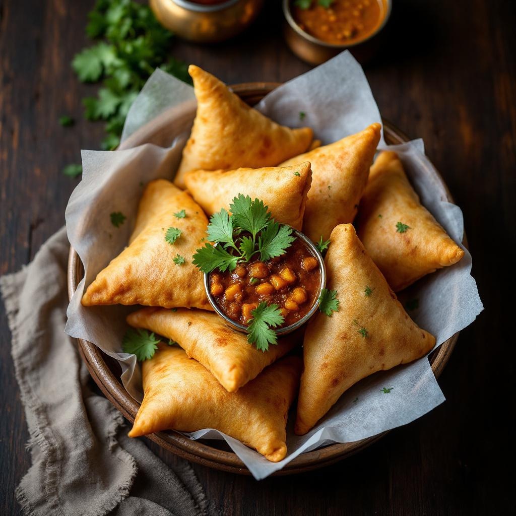 Aloo Samosa with Chutney