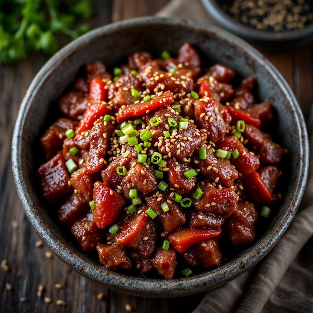 Bulgogi thin-sliced Korean marinated beef, grilled