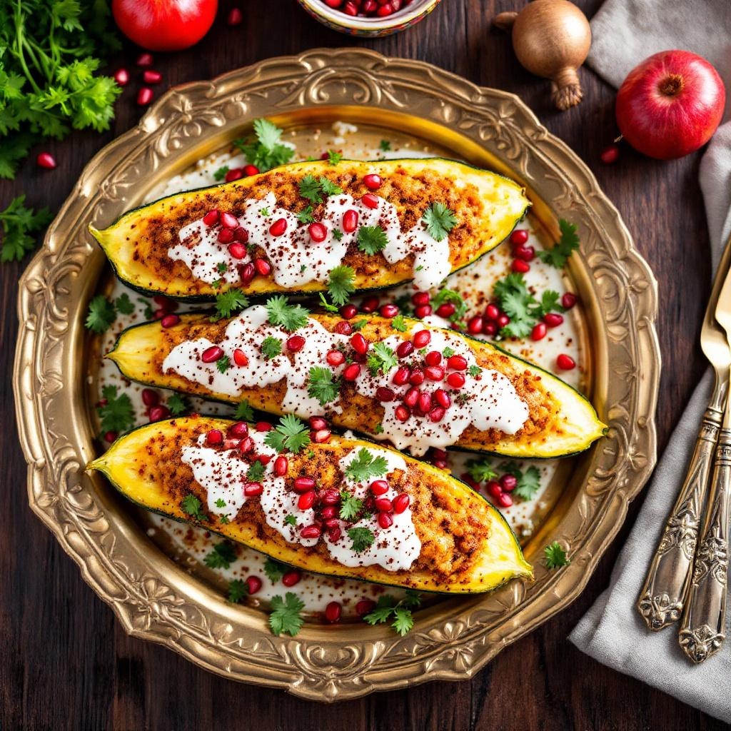 Kousa Mahshi (Stuffed Zucchini)