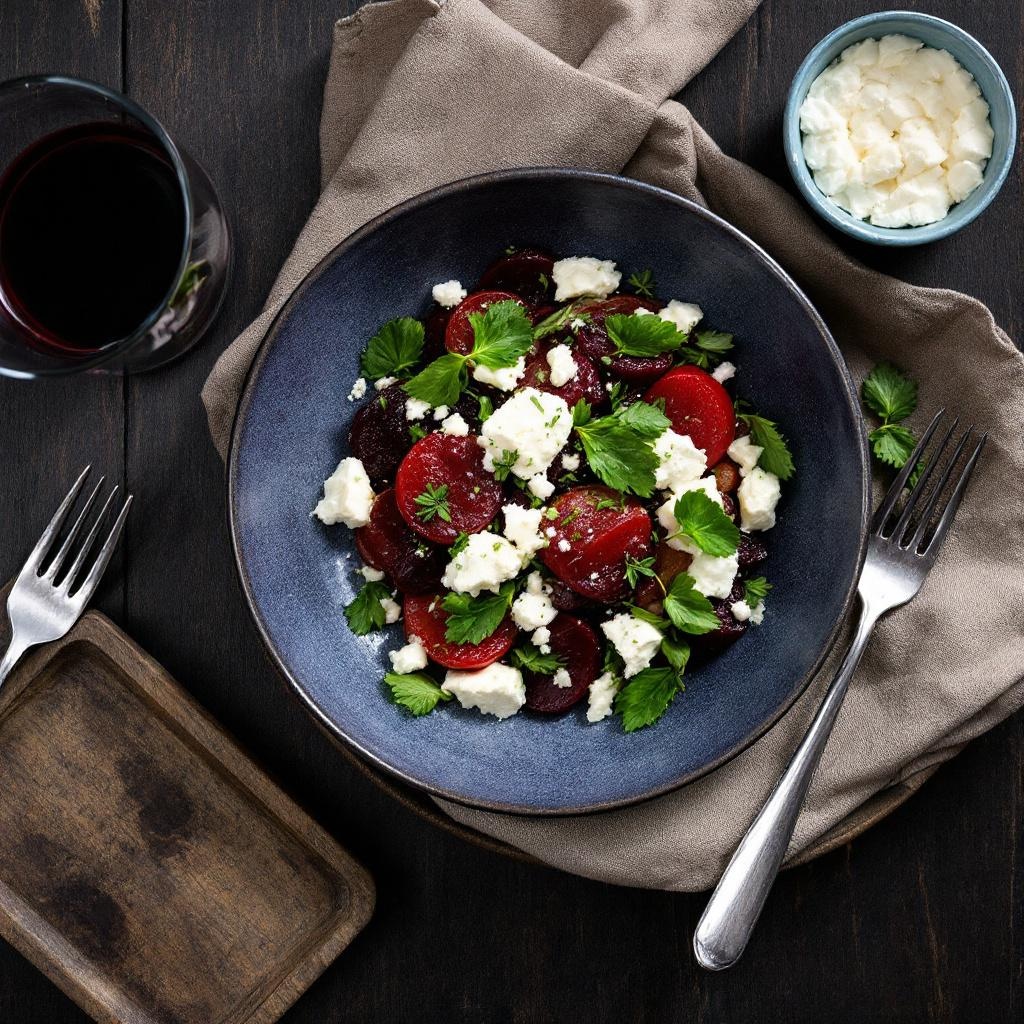Roasted Beet & Goat Cheese Salad