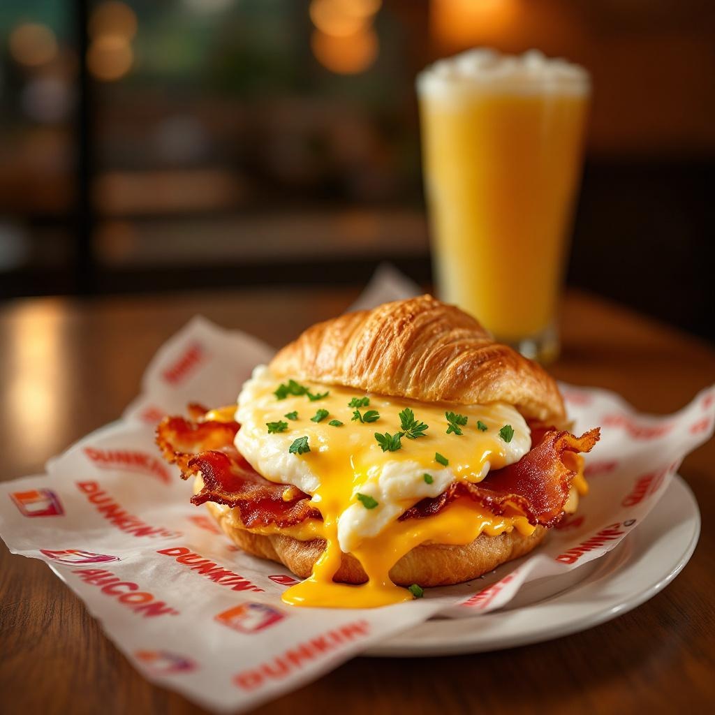 Dunkin' Bacon Egg Cheese on Croissant