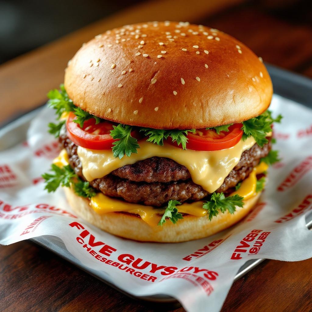 Five Guys Cheeseburger