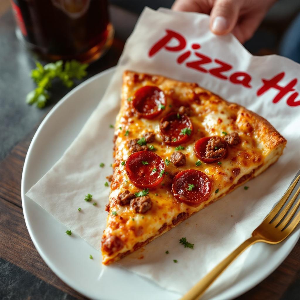 Pizza Hut Meat Lover's Pizza Slice