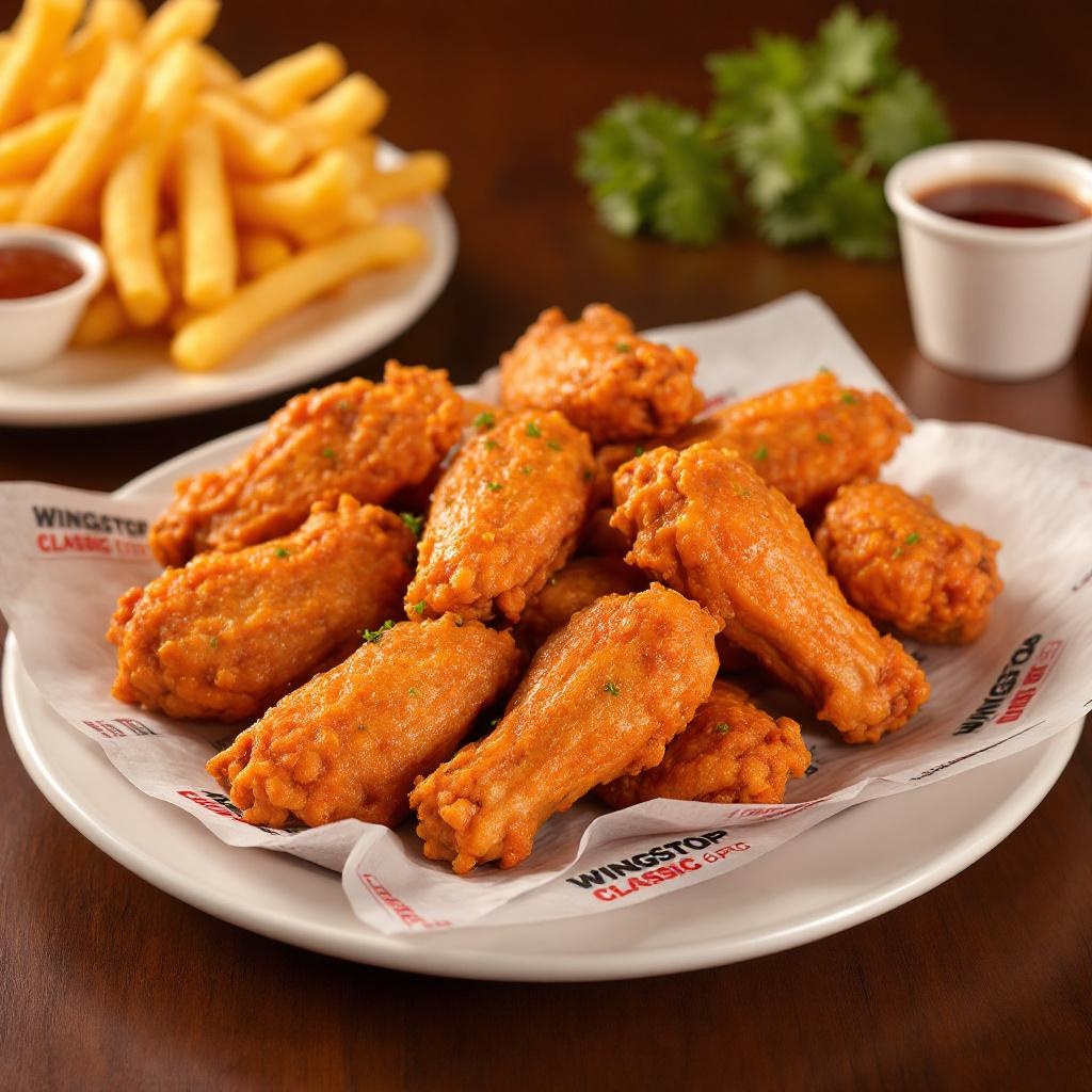 Wingstop Classic Wings 6pc Plain